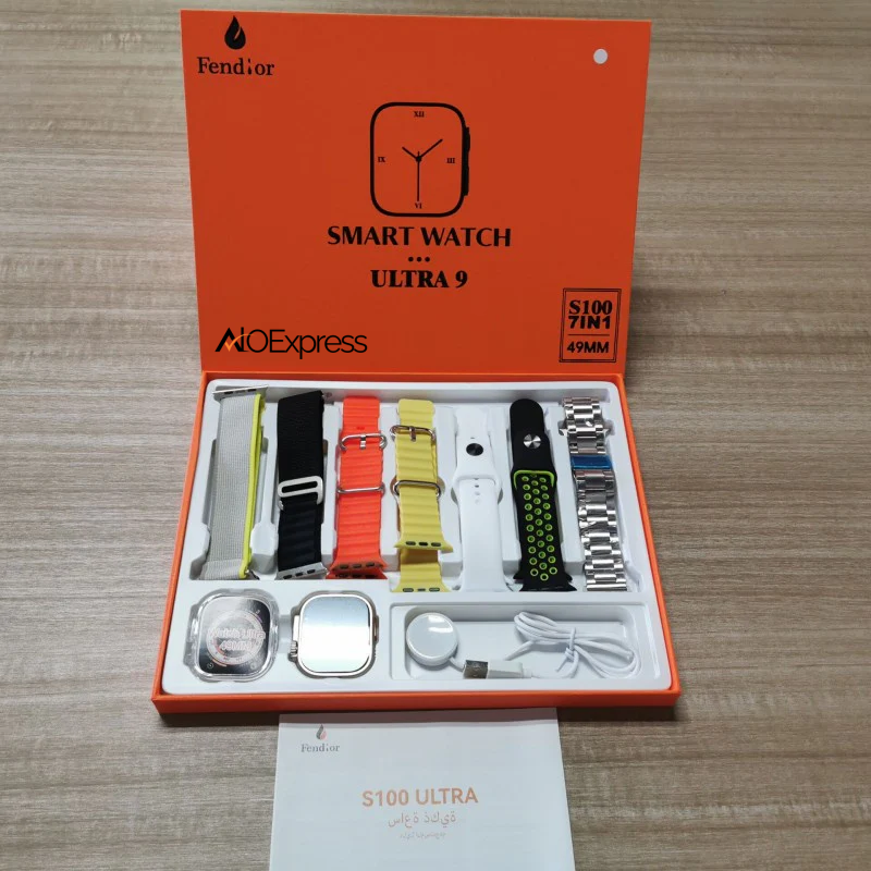 SmartWatch Serie 9 Ultra + Kit com 7 Pulseiras de BRINDE!  - AlôExpress