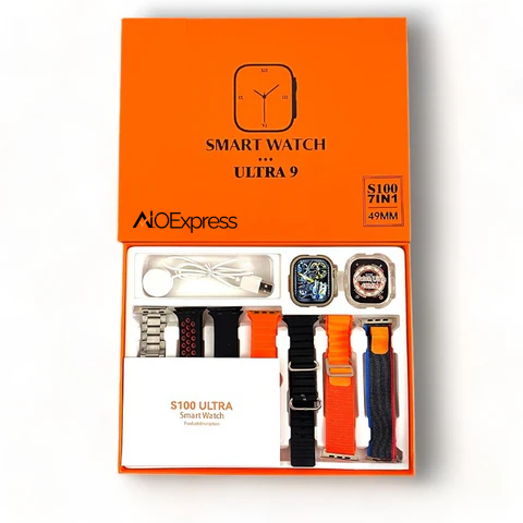 SmartWatch Serie 9 Ultra + Kit com 7 Pulseiras de BRINDE!  - AlôExpress